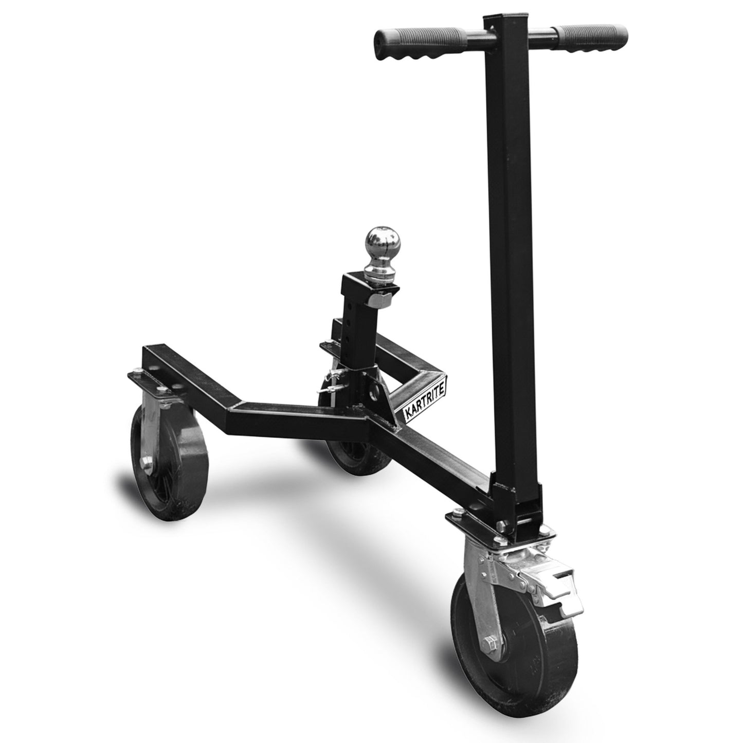 Kartrite Trailer Dolly Adjustable 2in Hitch Ball 1500kg Tongue Weight Capacity w/8in Swivel Wheels Steel Trailer Mover