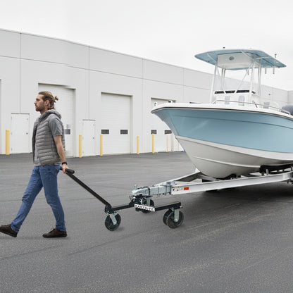 Kartrite Trailer Dolly Adjustable 2in Hitch Ball 1500kg Tongue Weight Capacity w/8in Swivel Wheels Steel Trailer Mover