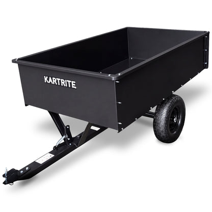 Kartrite 816kg Heavy-Duty Steel Dump Cart with Quick-Release Dumping Handle