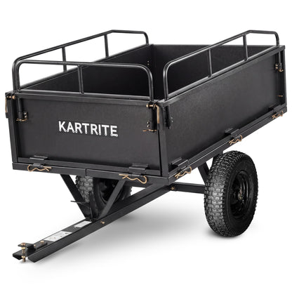 Kartrite 430kg Heavy Duty Steel Dump Cart with Foot Pedal Dumping System