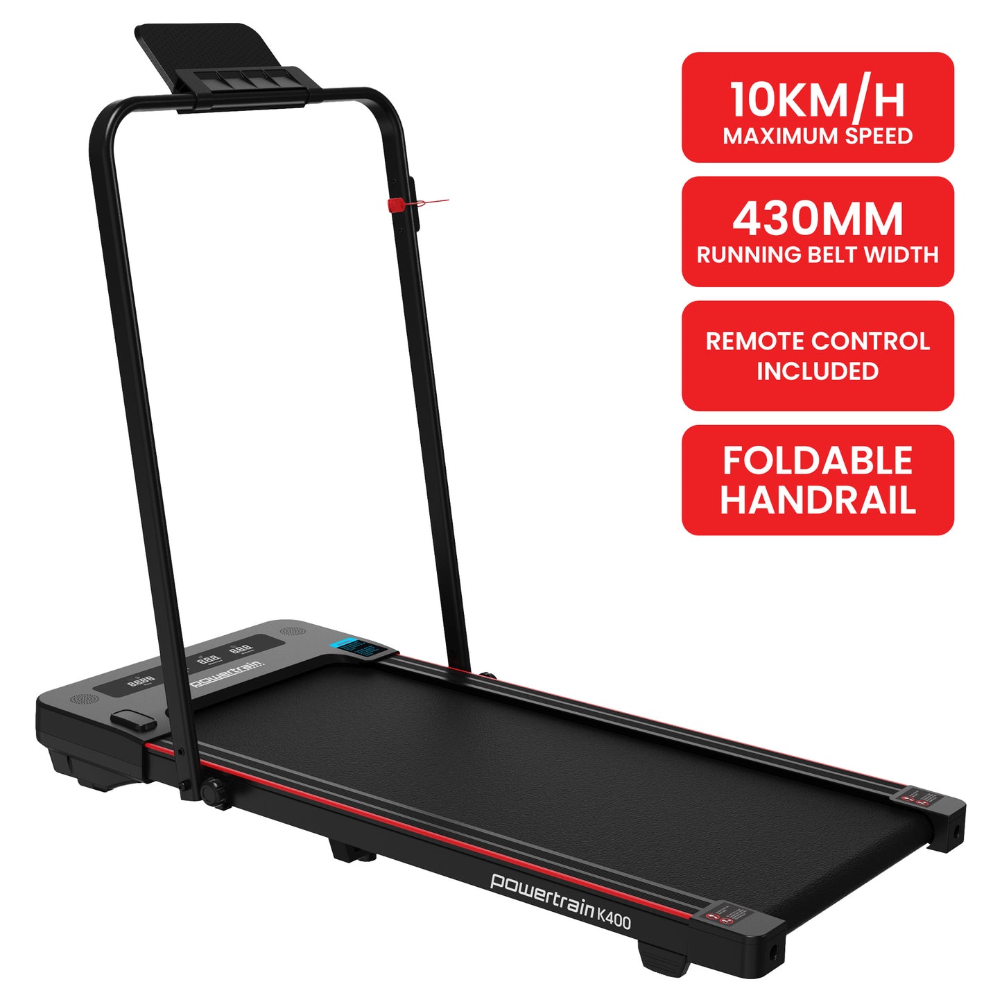 Powertrain K400 Walking Pad Treadmill Electric Exercise Home Gym Cardio Running Fitness
