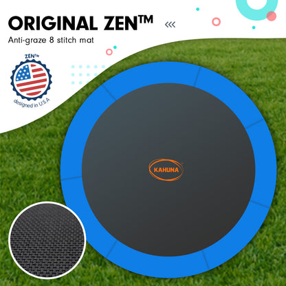 Kahuna 8Ft Outdoor Round Blue Trampoline for Kids and Children