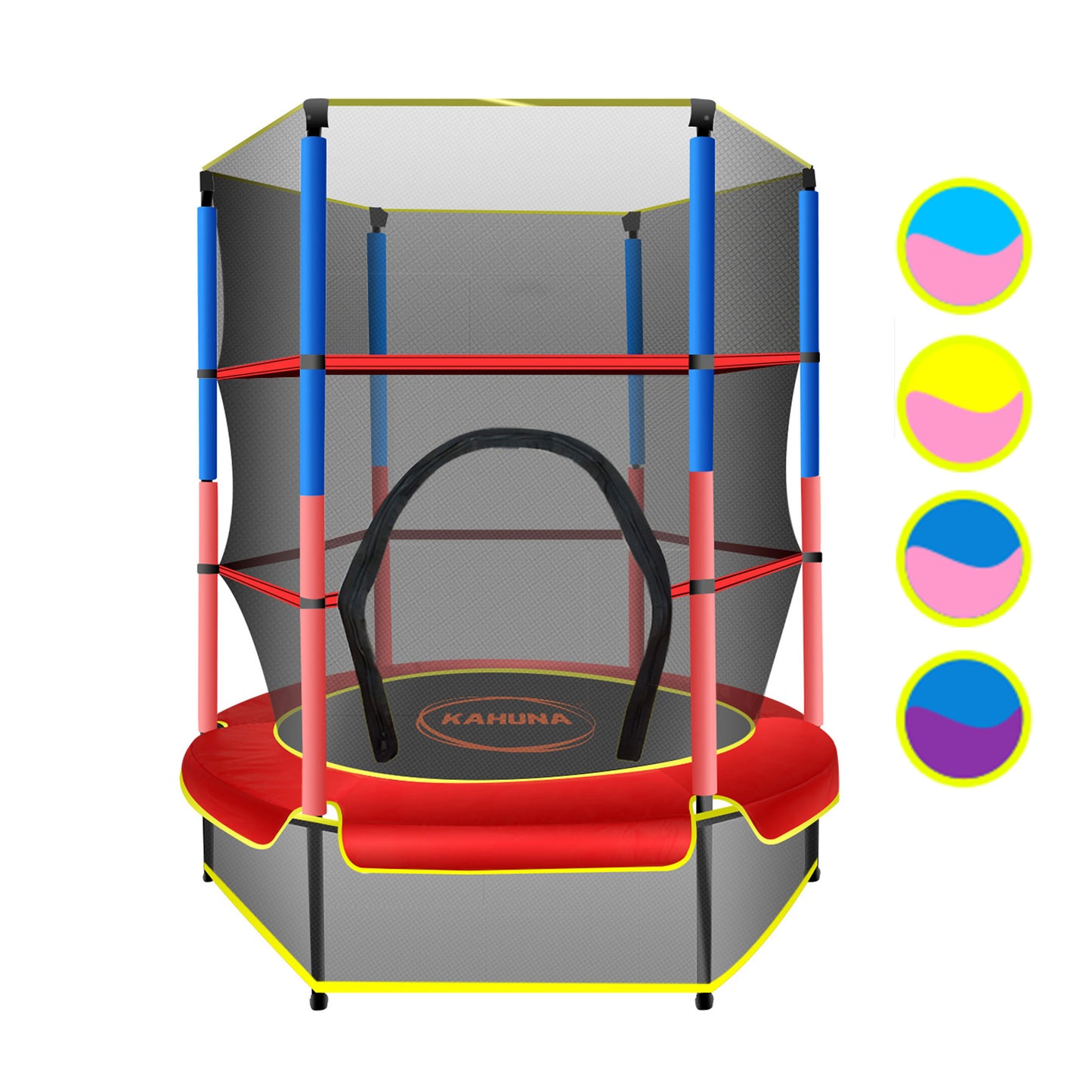 Kahuna Mini 4.5 ft Trampoline - Red Blue