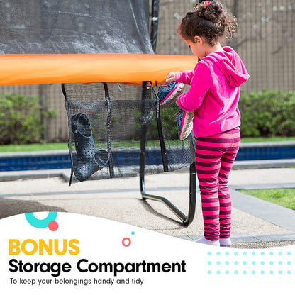 Kahuna Trampoline 8 ft x 14 ft Oval Outdoor - Orange