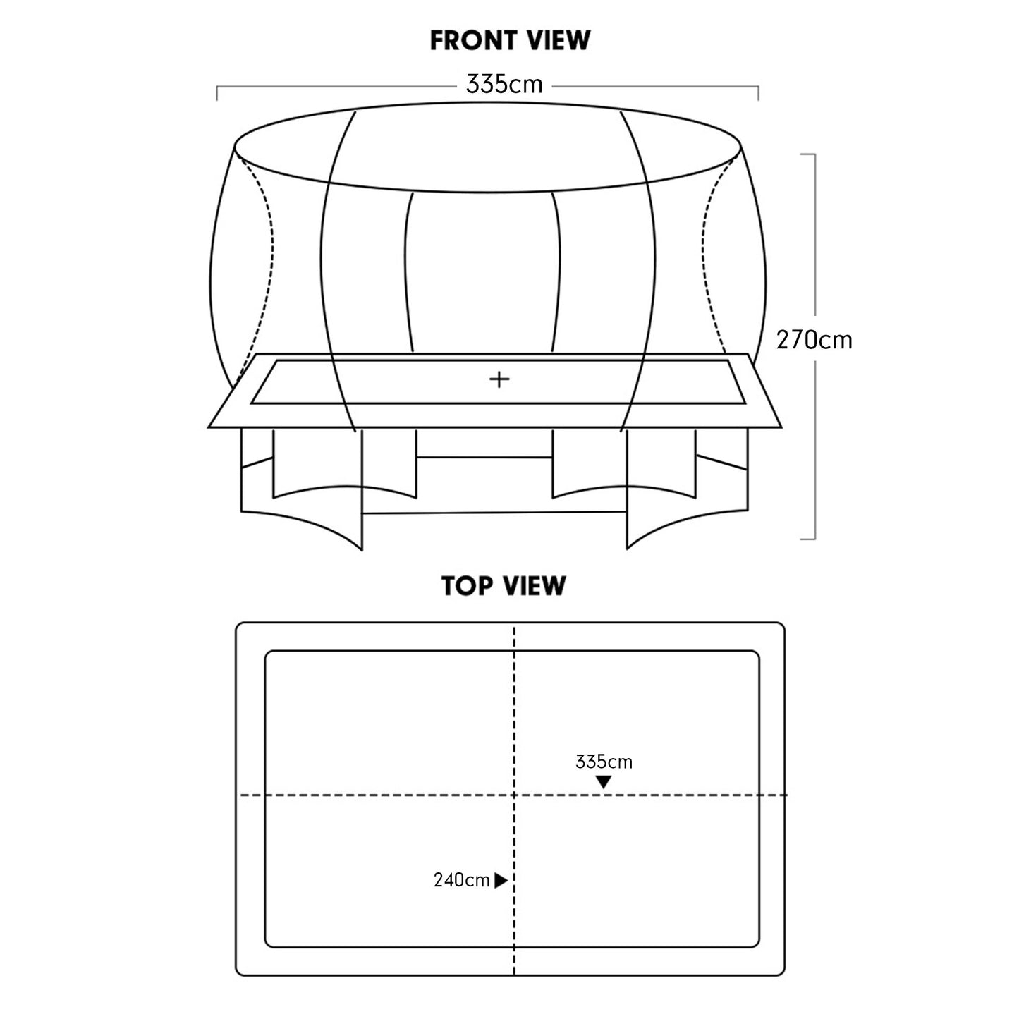 Kahuna Trampoline 8 ft x 11 ft Outdoor Rectangular Rainbow