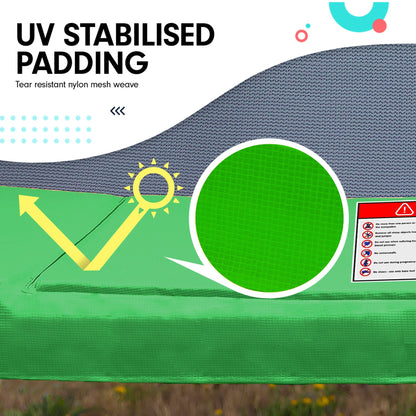 Kahuna Trampoline 8 ft x 11 ft Outdoor Rectangular Rainbow