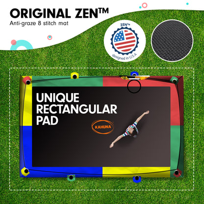 Kahuna Trampoline 8 ft x 11 ft Outdoor Rectangular Rainbow