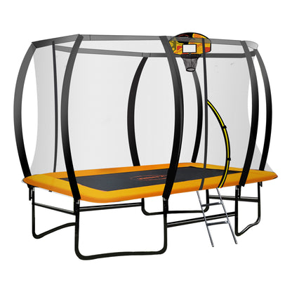 Kahuna Trampoline 8 ft x 11 ft Rectangular Outdoor Orange