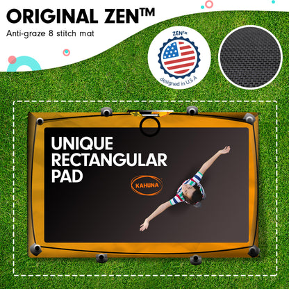 Kahuna 6 ft x 9 ft Rectangular Outdoor Trampoline - Orange