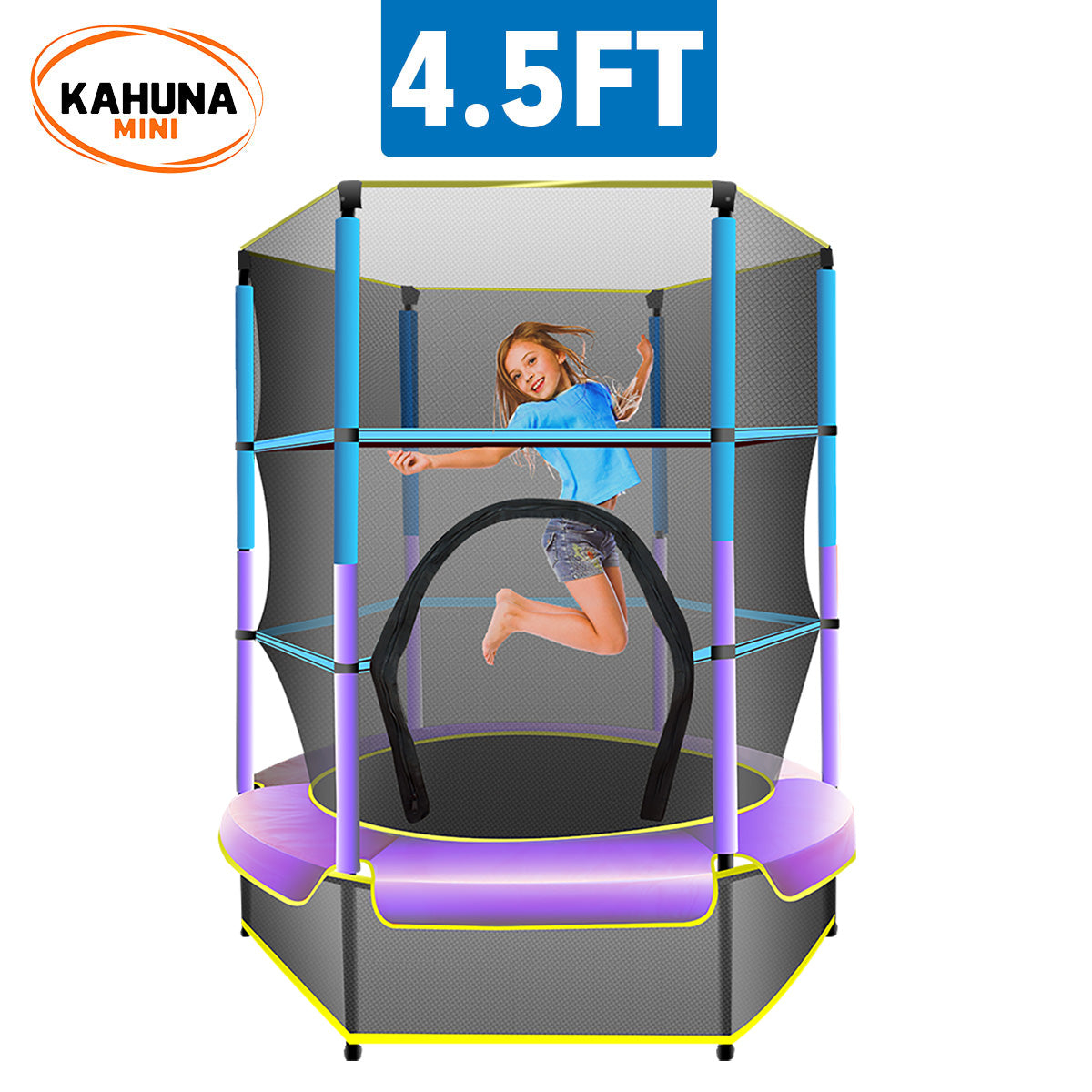 Kahuna Mini 4.5ft Trampoline Blue Purple