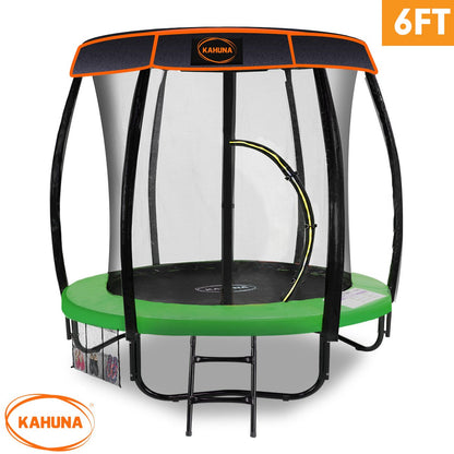 Kahuna Classic 6 ft Trampoline - Green with Roof
