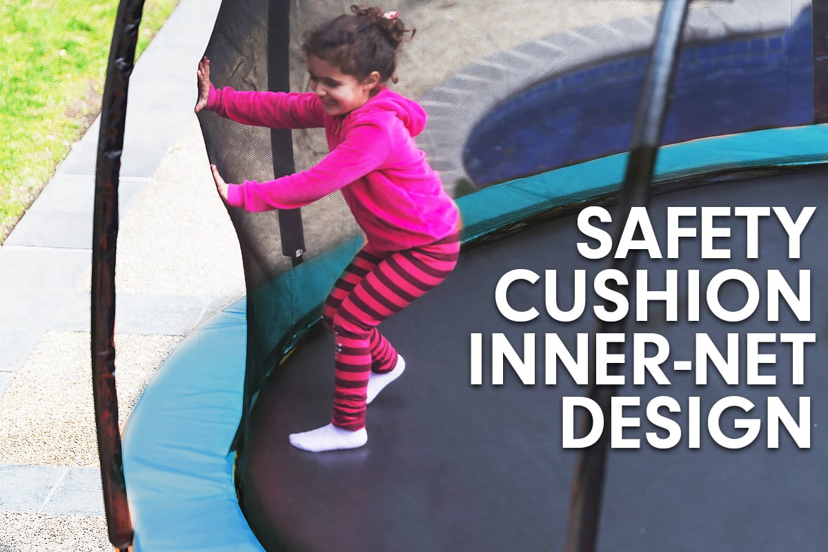 Kahuna Trampoline 12 ft with Basketball Set and Roof - Green