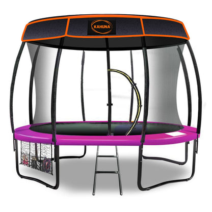 Kahuna Trampoline 16 ft with Roof Set - Pink