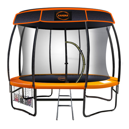 Kahuna Trampoline 10 ft with Roof - Orange