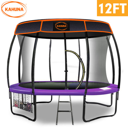Kahuna Trampoline 12 ft with Roof - Purple