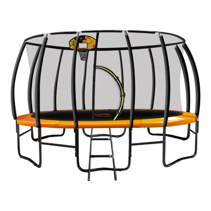 Kahuna Trampoline 16 ft with Basketball Set - Orange