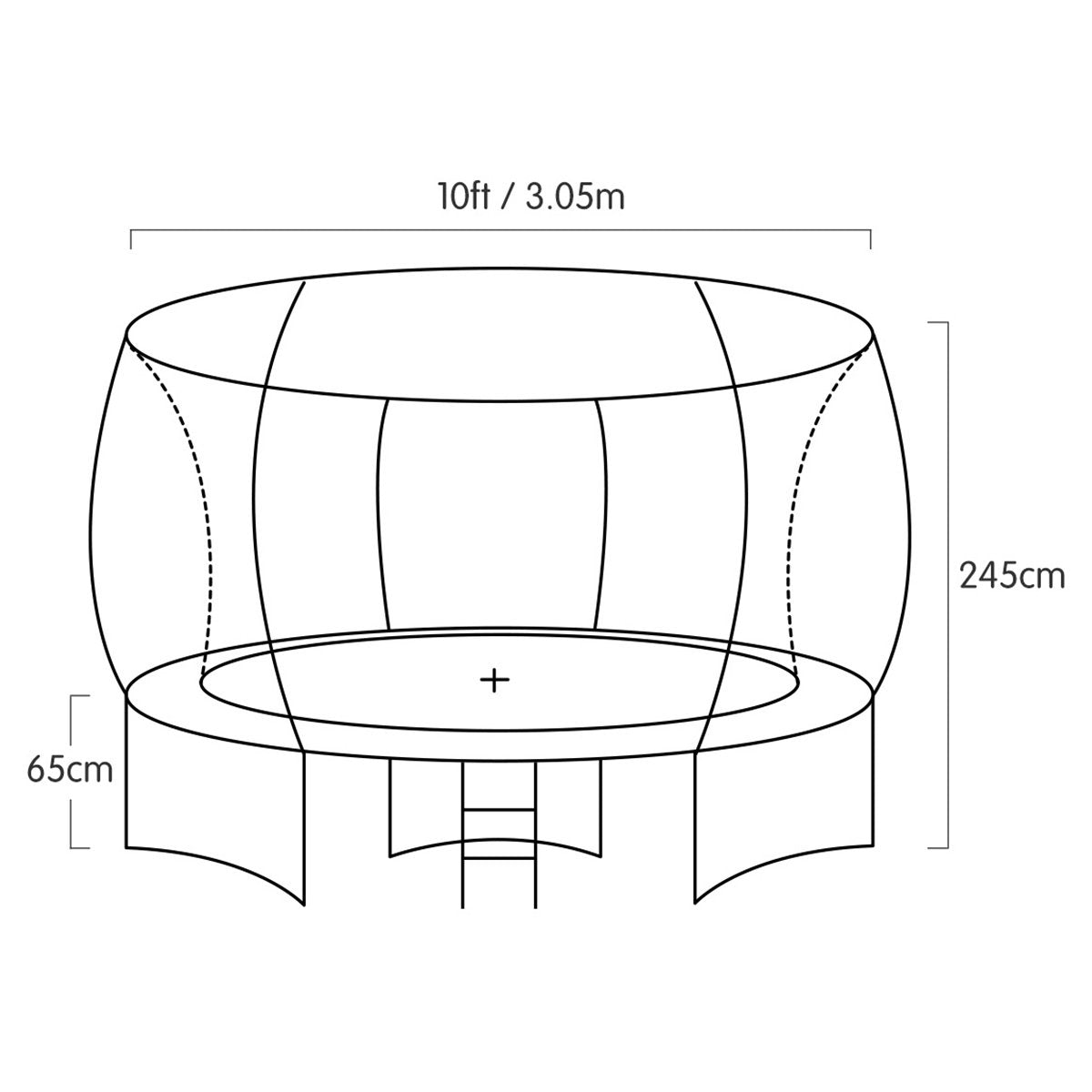 Kahuna Pro 10ft Trampoline with Mat, Reversible Pad, Basketball Set