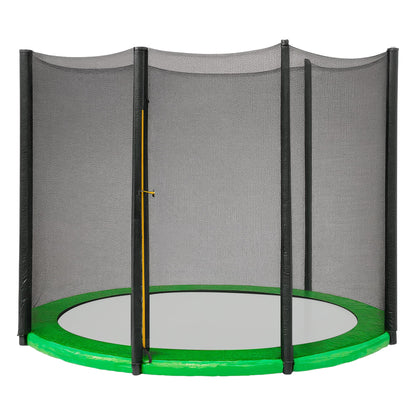 Kahuna 8ft Trampoline Replacement Safety Pad and Net Round 6 Poles Green