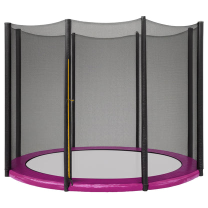 Kahuna 12ft Trampoline Replacement Safety Pad and Net Round 8 Poles Pink