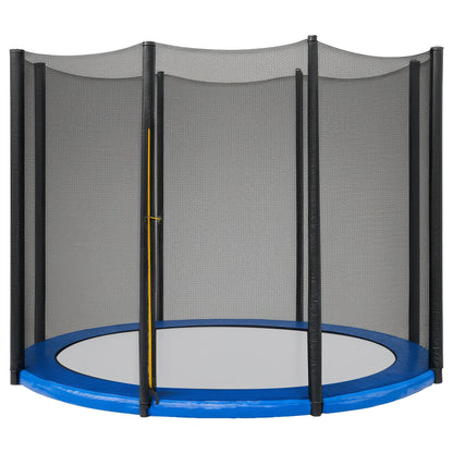 Kahuna 12ft Trampoline Replacement Safety Pad and Net Round  8 Poles Blue