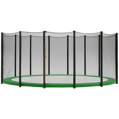 Kahuna 16ft Trampoline Replacement Safety Pad and Net Round 12 Poles Green