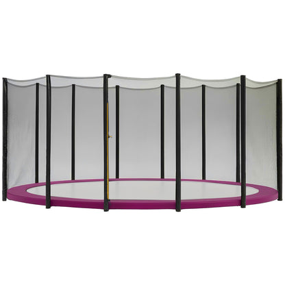 Kahuna 16ft Trampoline Replacement Safety Pad and Net Round 12 Poles Pink