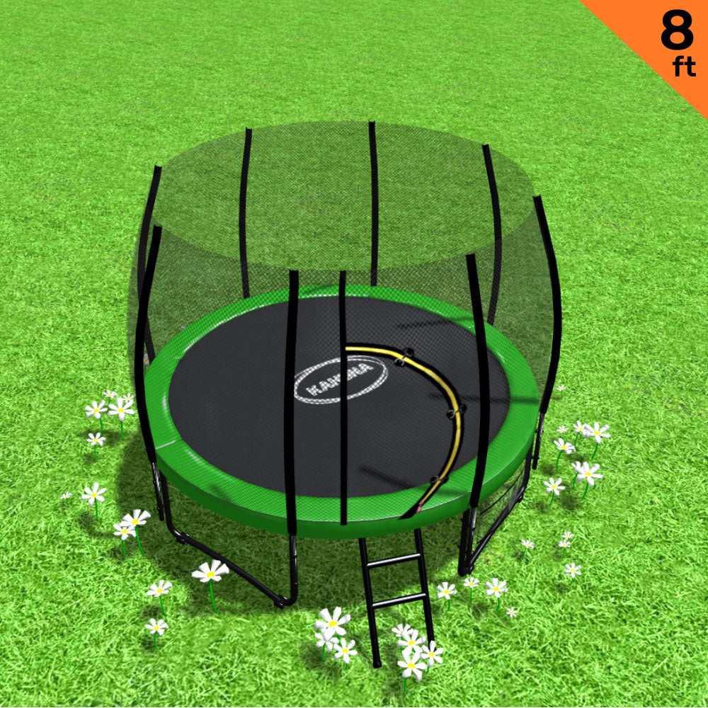 Kahuna Twister 8ft Springless Trampoline - Green