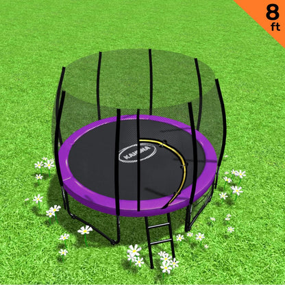 Kahuna Twister 8ft Springless Trampoline - Purple