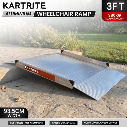 Kartrite 3ft Aluminium Wheelchair Ramp 380kg Capacity 93.5cm Width