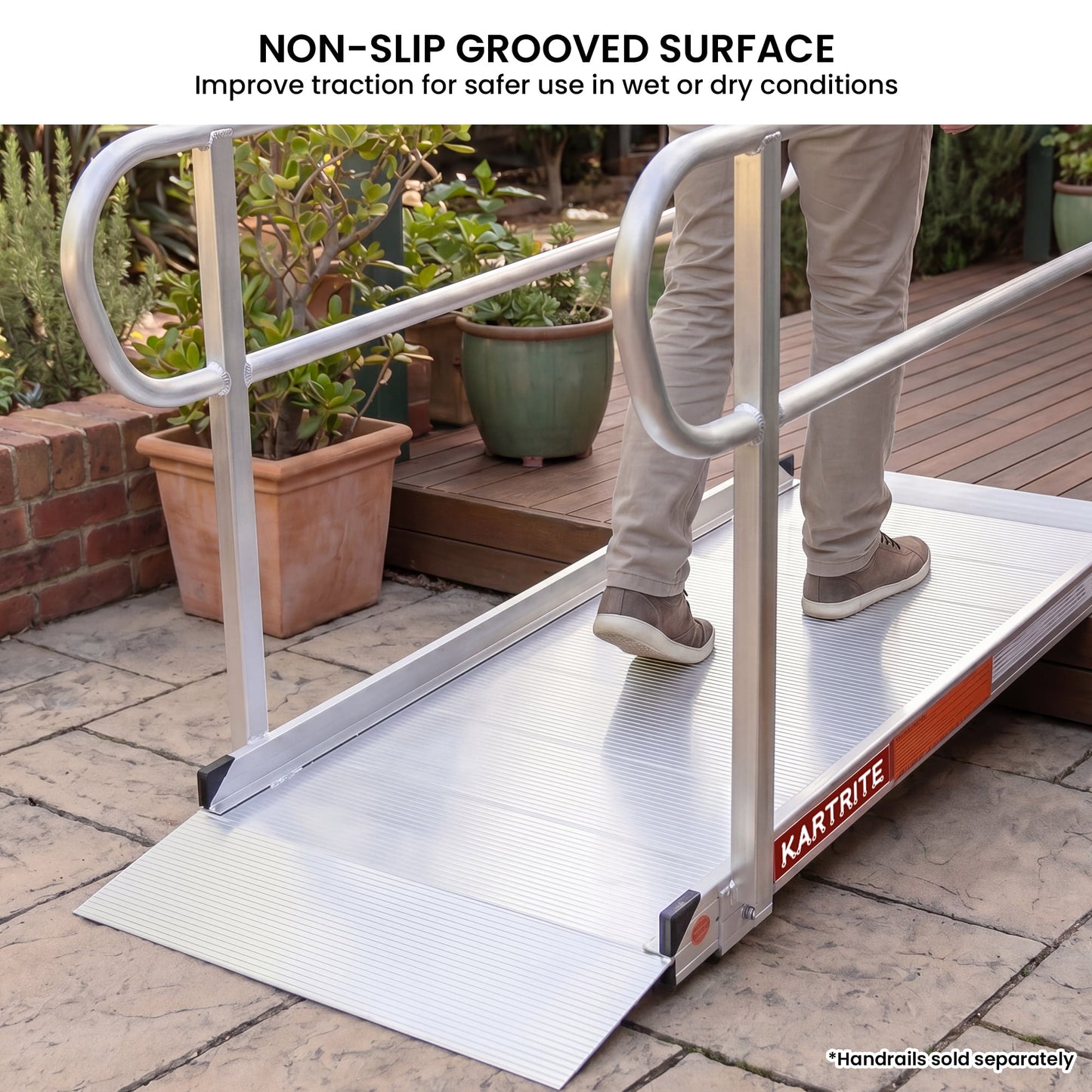 Kartrite 5ft Aluminium Wheelchair Ramp 380kg Capacity 93.5cm Width
