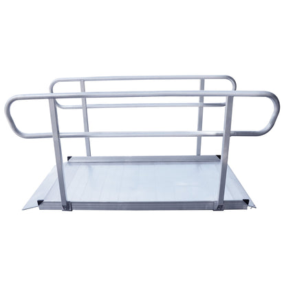 Kartrite 6ft Aluminium Wheelchair Ramp with Handrails 386kg Capacity 72cm Width