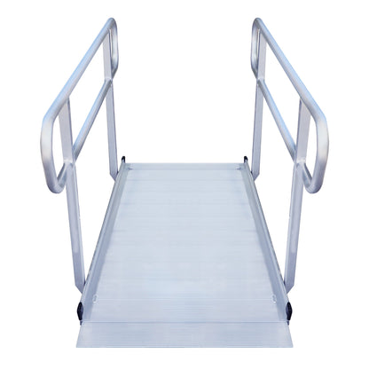 Kartrite 6ft Aluminium Wheelchair Ramp with Handrails 386kg Capacity 72cm Width