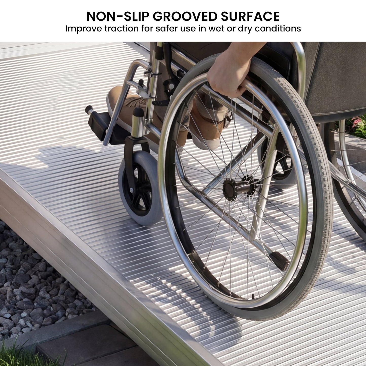 Kartrite 8ft Aluminium Wheelchair Ramp 380kg Capacity 72cm Width