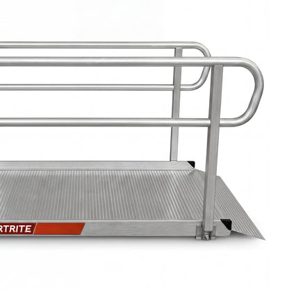 Kartrite 8ft Aluminium Wheelchair Ramp w/ Handrails 380kg Capacity 93.5cm Width