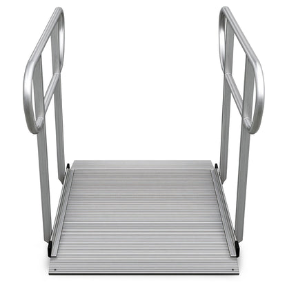 Kartrite 8ft Aluminium Wheelchair Ramp w/ Handrails 380kg Capacity 93.5cm Width