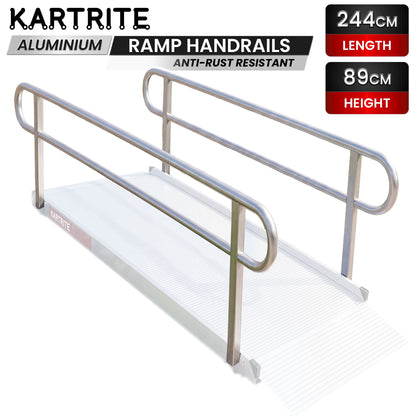 Kartrite Aluminium Safety Handrails for Kartrite 8ft Wheelchair Ramp