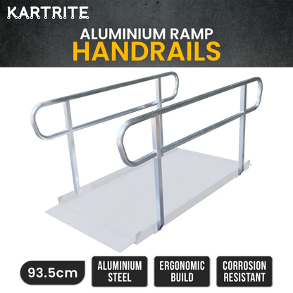 Kartrite Aluminium Safety Handrails for Kartrite 6ft Wheelchair Ramp