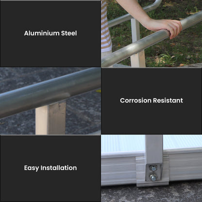 Kartrite Aluminium Safety Handrails for Kartrite 6ft Wheelchair Ramp