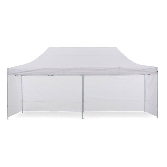 Wallaroo 3x6m Pop Up Gazebo Marquee Outdoor Party Tent Folding Canopy Shelter with 5 Walls and Carry Bag White