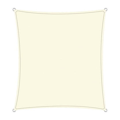 Wallaroo Waterproof 160GSM Outdoor Sun Shade Sail Canopy Cream Square 2.5 x 2.5m