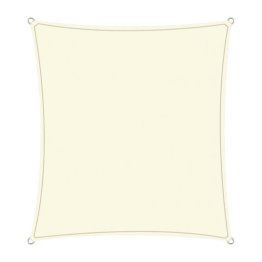 Wallaroo Waterproof 160GSM Outdoor Sun Shade Sail Canopy Cream Square 3 x 3m