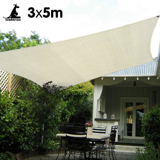 Wallaroo Waterproof Shade sail 3x5m Rectangle