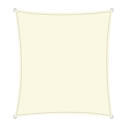 Wallaroo Waterproof 160GSM Outdoor Sun Shade Sail Canopy Cream Square 4 x 4m