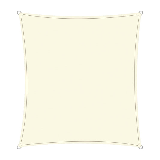 Wallaroo Waterproof 160GSM Outdoor Sun Shade Sail Canopy Cream 3 x 4m