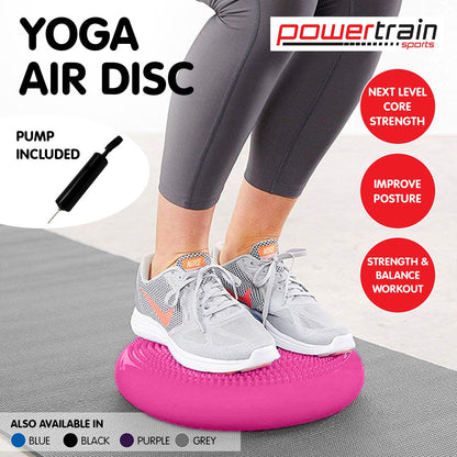 Powertrain Yoga Stability Disc Pilates Balance Trainer - Pink