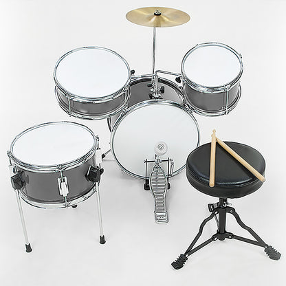 Childrens 4pc Drum Kit - Silver