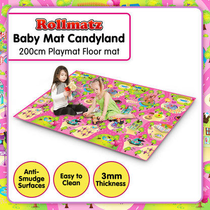 Rollmatz Candyland Baby Kids Play Floor Mat 200cm x 120cm