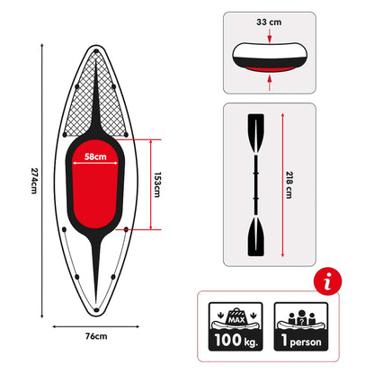 Intex Challenger K1 Inflatable Kayak 68305NP