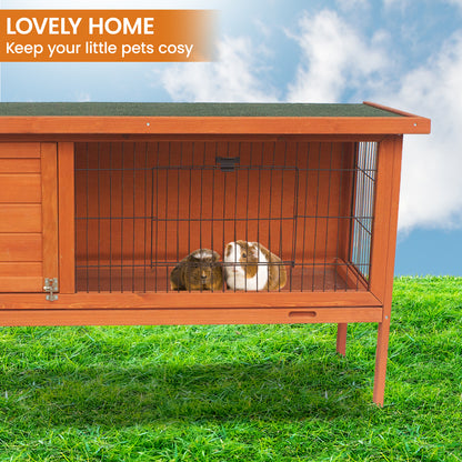 Little Buddies Wooden Pet Rabbit Hutch 2 Sections - Large