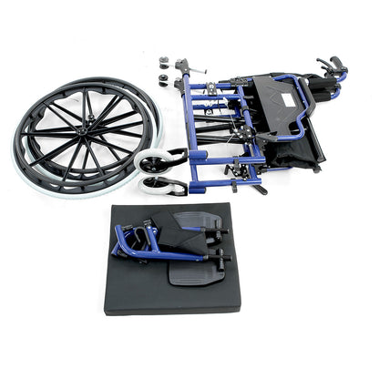 Orthonica Wheelchair Manual Mobility Aid-  Lincoln Blue